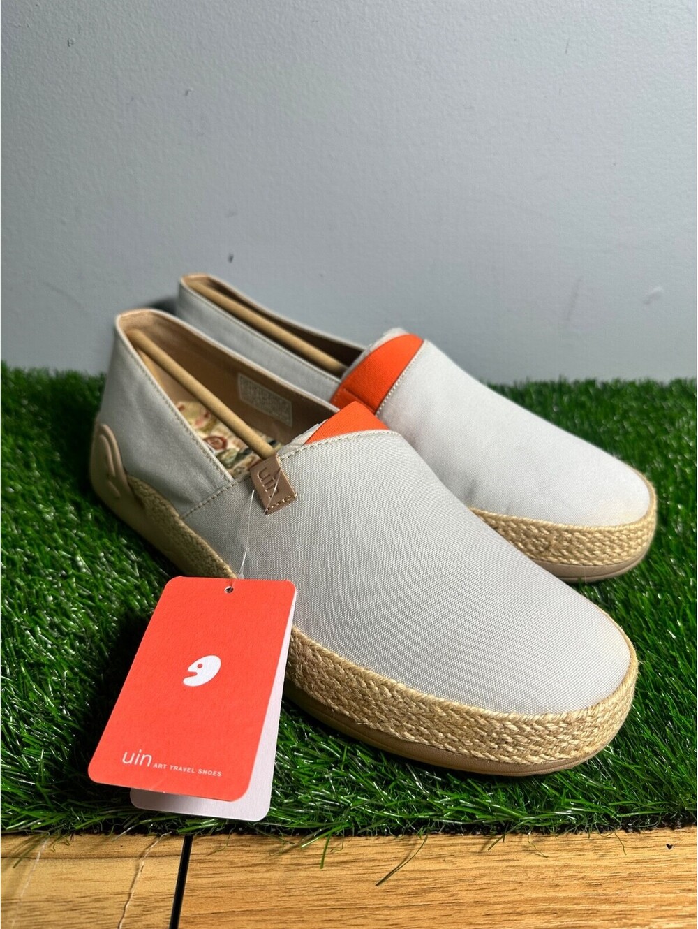 Men Size 10-11 UIN Slip On Shoes Canvas Comfortable Marbella